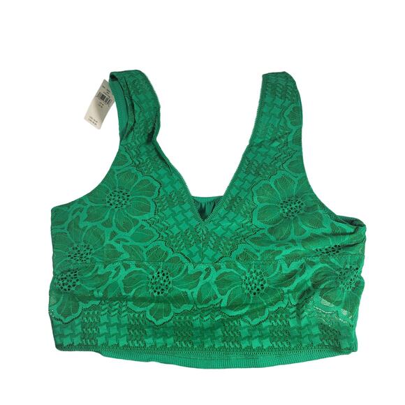 aerie Other - Aerie Green Floral Bralette Size M